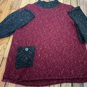 Christopher & Banks Red and Black Knit Sweater